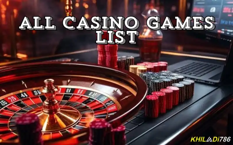 all casino games list
